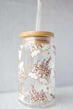 Load image into Gallery viewer, castles in the clouds glass cup