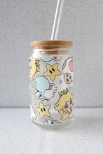 Load image into Gallery viewer, peaches glass cup
